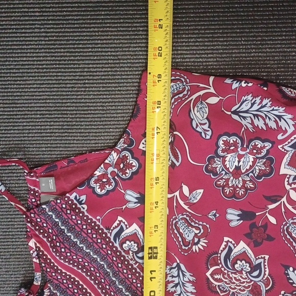 SMALL flower print adjustable straps, ribbon tie, sleveless tank halter top SOHO - Picture 10 of 16